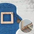 thumbnail image 4 of 1 Set 2Pcs Wood Knitting Gauge with Yarn Cutter Square Knitting Needle Gauge Fabric Quilting Ruler Measuring Tool for Sewing Crochet Accessories, 4 of 6