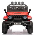 thumbnail image 4 of GloryStar 24V 2-Seater Electric Ride On Truck with Remote Control, 2WD/4WD Switchable, 4-Wheeler Vehicle for Toddlers with Storage Trunk, Spring Suspension, LED Lights & Music, 4 of 7
