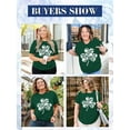thumbnail image 6 of XCHQRTI Women's St. Patrick's Day Plus T Shirt Lucky Clover Graphic Tee Casual Green Tops, 6 of 9