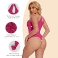thumbnail image 2 of COMFREE Women's One Shoulder Cutout Front Sleeveless Bodysuit Thong Body Suit Tank Top, 2 of 6