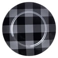 thumbnail image 6 of Safdie & Co. Porcelain Dinnerset 16 Piece Buffalo Plaid Grey/Black, 6 of 6