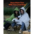 thumbnail image 5 of 79"x59" Light Grey Camping Blanket - Wearable Stadium Throw for Outdoor Activities & Travel, 5 of 11