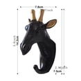 thumbnail image 4 of Naiovety Gancho único para llaves de ciervo, gancho para colgar en la pared con cabeza de Animal a la moda, artículo de almacenamiento, Almacenamiento y organización del hogar jirafa negra, 4 of 6