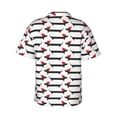 thumbnail image 4 of Xecao Christmas Dachshund print Hawaiian shirt - a stylish short-sleeve button-down for men, perfect for casual beach and tropical outings., 4 of 9
