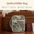 thumbnail image 7 of Xixirimido Quilted Bible Cover Case for Women Men Large Carrying Bag Book Tote Bags with Handle Bible Study Supplies Christian Gifts, Retro Forest Camo Pattern, 7 of 7