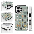 thumbnail image 5 of Wallet Case For Apple iPhone Air / 17 Pro / 17 Pro Max Series with Card Holder, PU Leather Kickstand Card Slots Screen Protector Included For iPhone 17 Series, Cute Cat Doodle, 5 of 8