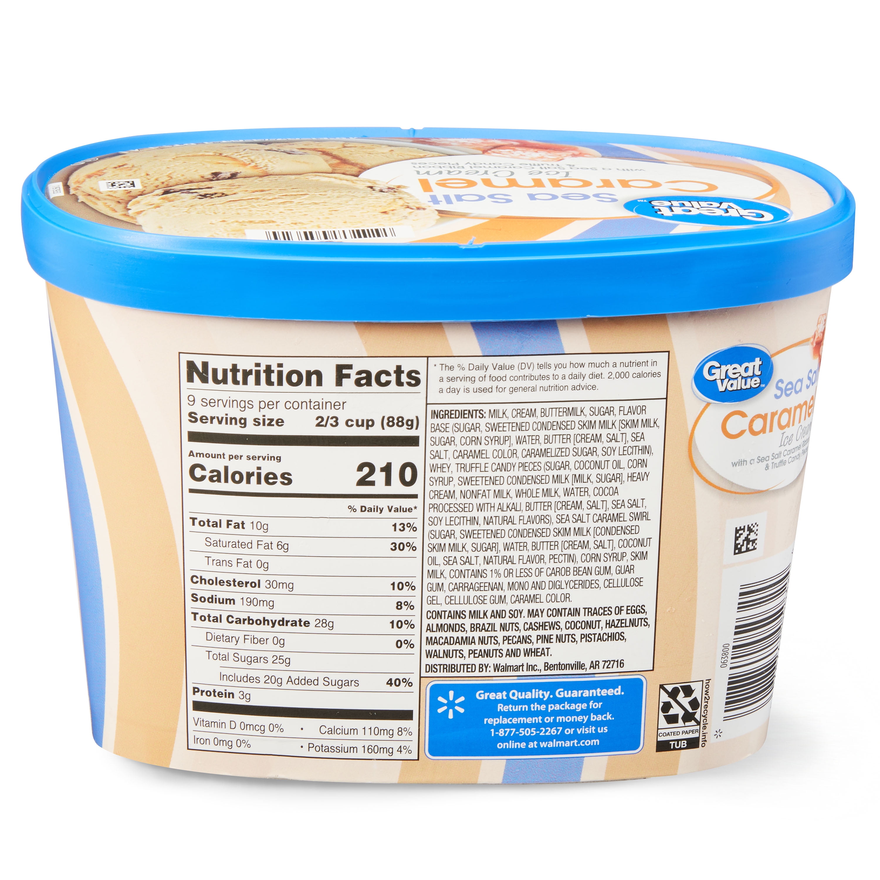 Great Value Sea Salt Caramel Ice Cream, 48 fl oz