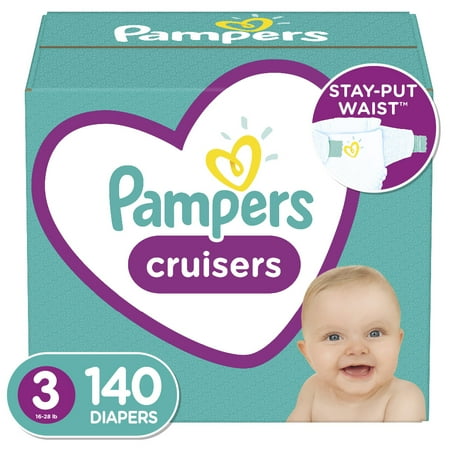 Pampers Cruisers Active Fit Taped Diapers, Size 3, 140 Ct