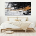 thumbnail image 2 of Large black wall art black and white brown abstract minimalist canvas modern textured wall art contemporary living room abstract art,(41*81cm)16*32 Inches,Unstretched,Frameless, 2 of 4