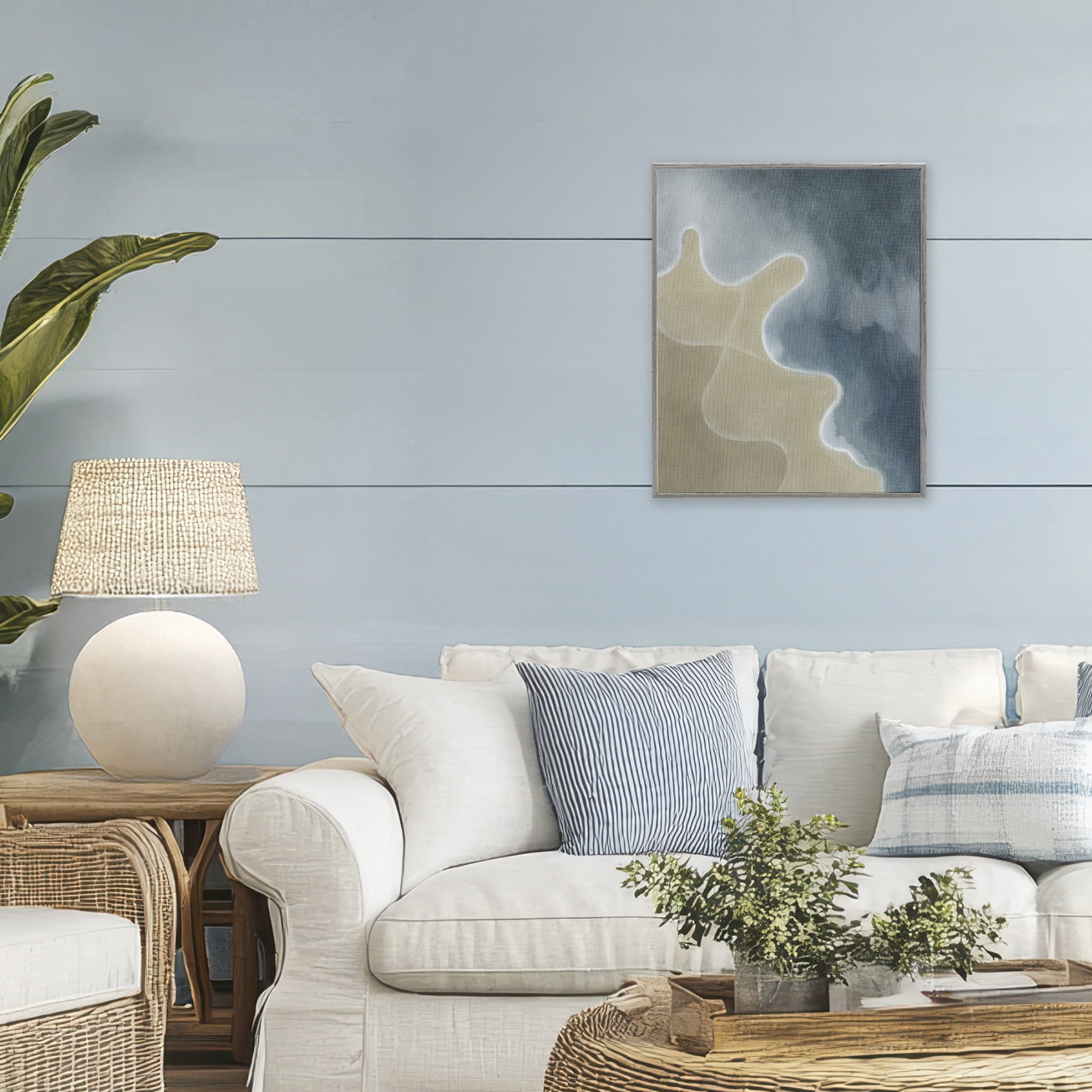 Stupell Industries Turning The Tides Contour Gray Framed Giclee Art, design by Grace Popp