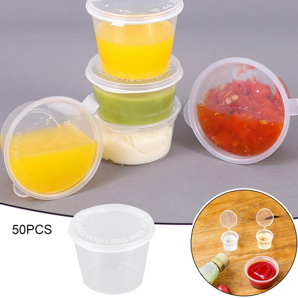 Boreal Craft Lids Cups 1.5 Oz Dressing Containers Portion Container Condiment Shot Jelly Clear Lid Container Glass Soup Containers with Lids Large Glass Bowls with Lids Pasta Containers for Pantry