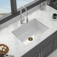 thumbnail image 2 of Acpouw 27"x19"x10" Undermount Single Bowl Fireclay Kitchen Sink - Dual Mount White Porcelain Fireclay Rectangular Deep Single Bowl Sink Basin, 2 of 6