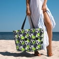 thumbnail image 6 of KdxioFootball for Beach Bag for Women Large Beach Tote Bag Waterproof Sandproof Swim Bag with Zipper Pockets Beach Vacation Travel, 6 of 7