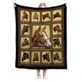 thumbnail image 2 of Racing Horses Blanket Horse Throw Blanket Horse Gifts and Decor Racing Horse Blanket for Girls Boys Men Women Kids Adults Soft Warm Cozy Fleece Blanket for Couch Sofa ​Bed Racing Horses, 2 of 7