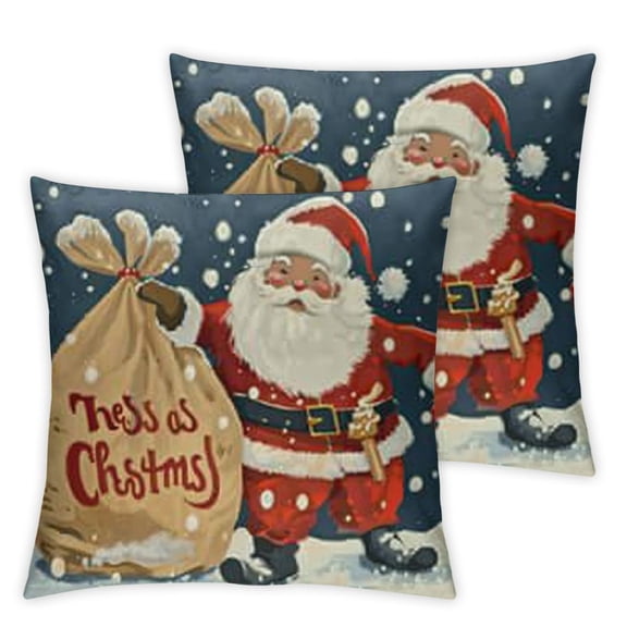 Christmas Throw Pillow Covers Home Decor Pillow Cases Decorative for Bed Sofa Cushion Couch Outdoor Merry Christmas Santa Claus Pillowcases