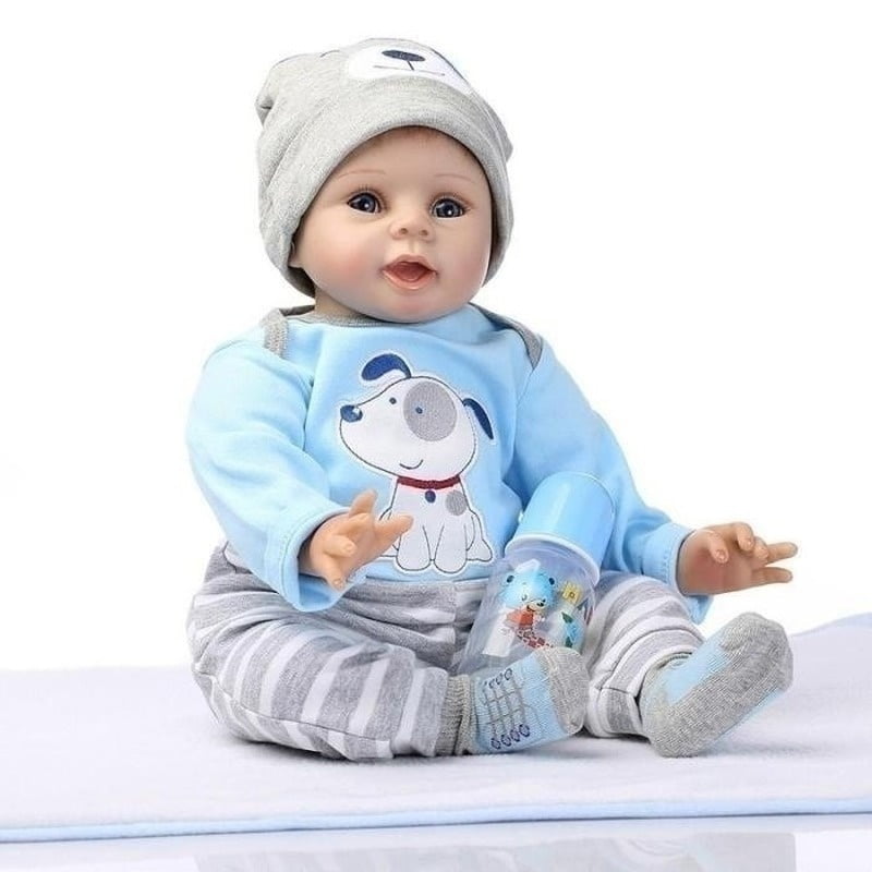 22" Handmade Reborn Boy Doll Vinyl Silicone Realistic Newborn Baby Toddler Dolls 
