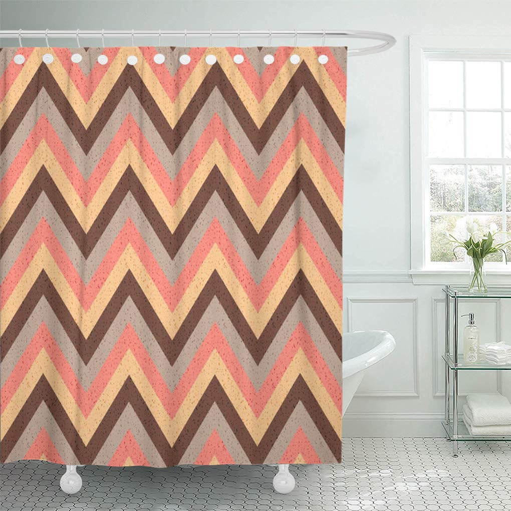 SUTTOM Brown Abstract Chevron Pattern Colorful Artistic Creative Dirt