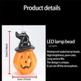 thumbnail image 3 of Halloween Pumpkin String Lights, Jack O Lantern Pumpkin LED Decorative String with Witch Hat Design, 20 Lights 3M Length for Party Home Porch Decor, 3 of 8