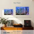 thumbnail image 3 of Elephant Stock Miami Downtown Skyline Aerial Wall Art - Horizontal Multi Panel Canvas - Living Room Wall Decor - City Multi Panel - Blue And Purple Decor By Susanne Kremer - 23" x 14", 3 of 4