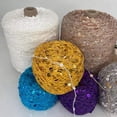 thumbnail image 4 of 50/Ball пряжа 140M Hand Knitting Cotton Yarn 3mm+6mm Sequins Yarn DIY for Woman Woollen Sweater Hat Scarf (AW021), 4 of 7