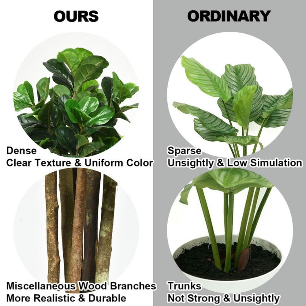 Barara King Artificial Plant, Tall Fake Plant, Indoor Home Décor, 6-Feet Artificial Indoor-Outdoor Home Decorative Planter