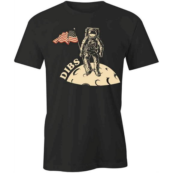 Dibs Astronaut T-Shirt | Patriotic American Black Tee Gift
