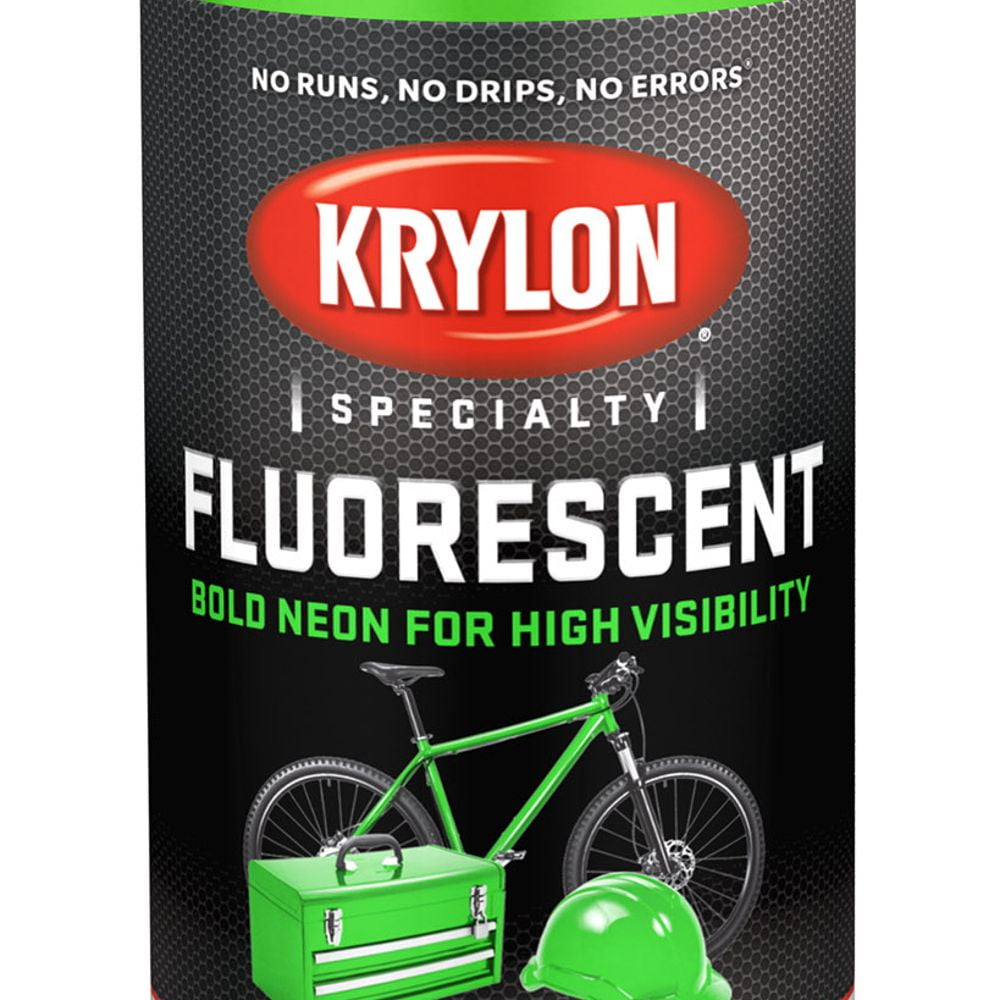 Krylon Fluorescent Paint, Gloss, Green, 11 oz.
