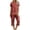 Red, variant on Lovskoo 2024 Women's Two Piece Pajamas Set Crewneck Short Sleeve Nightwear with Capri Pants Sleepwear Lounge Sets Dark Blue