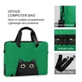 thumbnail image 4 of 16" Laptop Briefcase, Detachable Anti-Slip Shoulder Strap, Multi-Compartment Work Travel Bag Adorable Cartoon Black Cat, 4 of 8