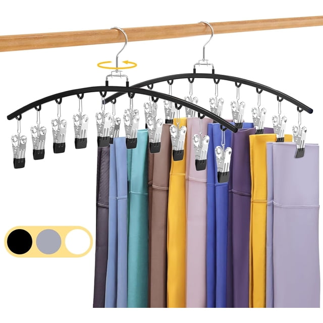 Organizador de leggings con giro 360° soporte metálico para 20 leggings organizador de armario para dormitorio