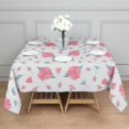 thumbnail image 2 of Floral Square Tablecloth 42x42in(107x107cm) – Waterproof Polyester Printed Table Cover, Wrinkle Resistant & Washable for Kitchen Dining Picnic Party Decor, Thanksgiving,Christmas, Spring,Flower, 2 of 6