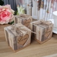 thumbnail image 4 of 50 Pieces Kraft Paper Candy Box With Hemp Rope Heart Imitation Bark Gift Bag, 4 of 5
