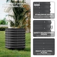 thumbnail image 2 of Arigeas 23.6"x23.6"x27.5" Self-Watering Rolling Raised Garden Bed Planter with Water Reservoir & Wheels, 2 of 7