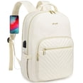 thumbnail image 1 of Mochila LOVEVOOK para portátil de mujer de 15,6 pulgadas con puerto USB, color beige, 1 of 7