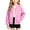 Pink, variant on BXJX Girls Bomber Jackets Size 7-8, Long Sleeve Snap‑Button School Fleece Lined Outerwear for Spring Fall Light Blue