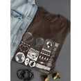 thumbnail image 3 of Trendy  Objects Rave Style T-Shirt Women -Image by Shutterstock, Female XX-Large, 3 of 4