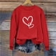 thumbnail image 1 of Penkiiy Valentines Day Sweatshirt Mujer: Camisas de San Valentín Corazón Camisa Gráfica Valentine Regalos de manga larga Tops S Rojo, 1 of 5