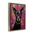 thumbnail image 4 of Stupell Industries Dobermann Dog with Glasses Animals Painting Brown Floater Framed Canvas Art Print Wall Art, 25 x 31, 4 of 10