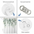 thumbnail image 5 of Spring Floral Waterproof Fabric Shower Curtain,Eucalyptus Leaves Watercolor Pastoral Waterproof Fabric Shower Curtain for Bathroom Curtains Bathtubs Shower Curtains with 12 Hooks Extra Long 72x96, 5 of 8