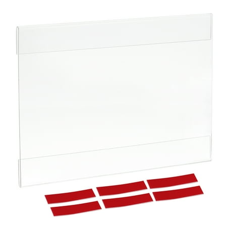 Uxcell Clear Acrylic Sign Holder Wall Sign Frame 5.9x8.3inch with Adhesive Strip for Office, Home, Pack of 3