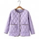 thumbnail image 1 of Parkas de manga larga para mujer, chaquetas acolchadas cálidas para mujer, chaqueta acolchada lisa de manga larga con estampado floral, abrigos con bolsillos, blusa para mujer, 1 of 9