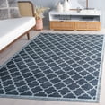 thumbnail image 3 of SAFAVIEH Arizona Shevon Trellis Polyester Area Rug, Black/Gray, 5' x 8', 3 of 13