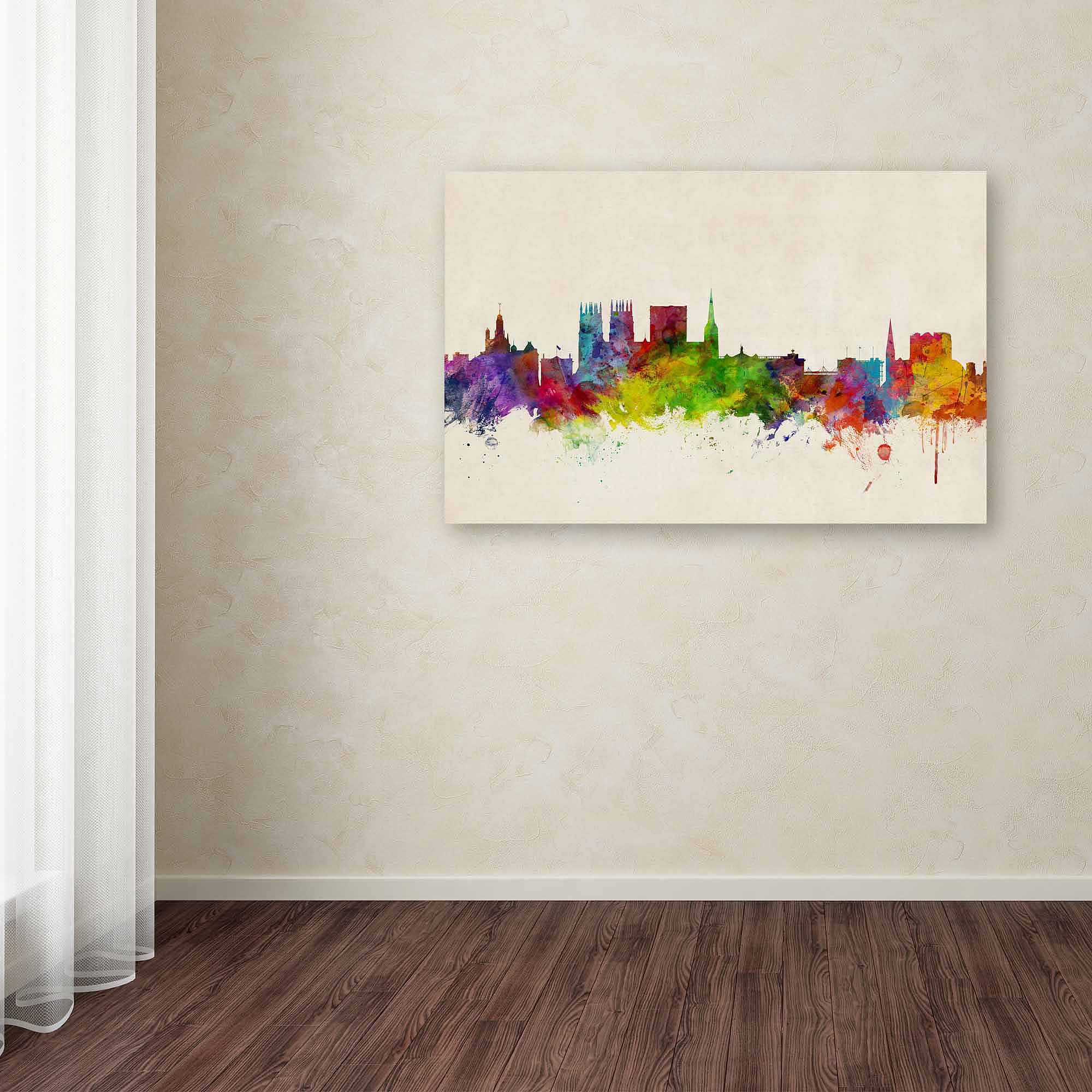 Trademark Fine Art "York England Skyline" Canvas Art by Michael Tompsett