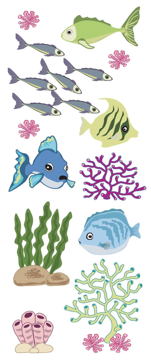 Jolee's Boutique Dimensional Stickers-Fish & Coral