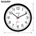 thumbnail image 3 of Reloj de pared Sharp Black de 35 cm, silencioso, no hace tictac, de cuarzo, 3 of 7