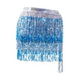 thumbnail image 4 of Sequin Fringe Skirt Shiny for Ballroom Festival Dancing Practice Performance and Blue, 4 of 8