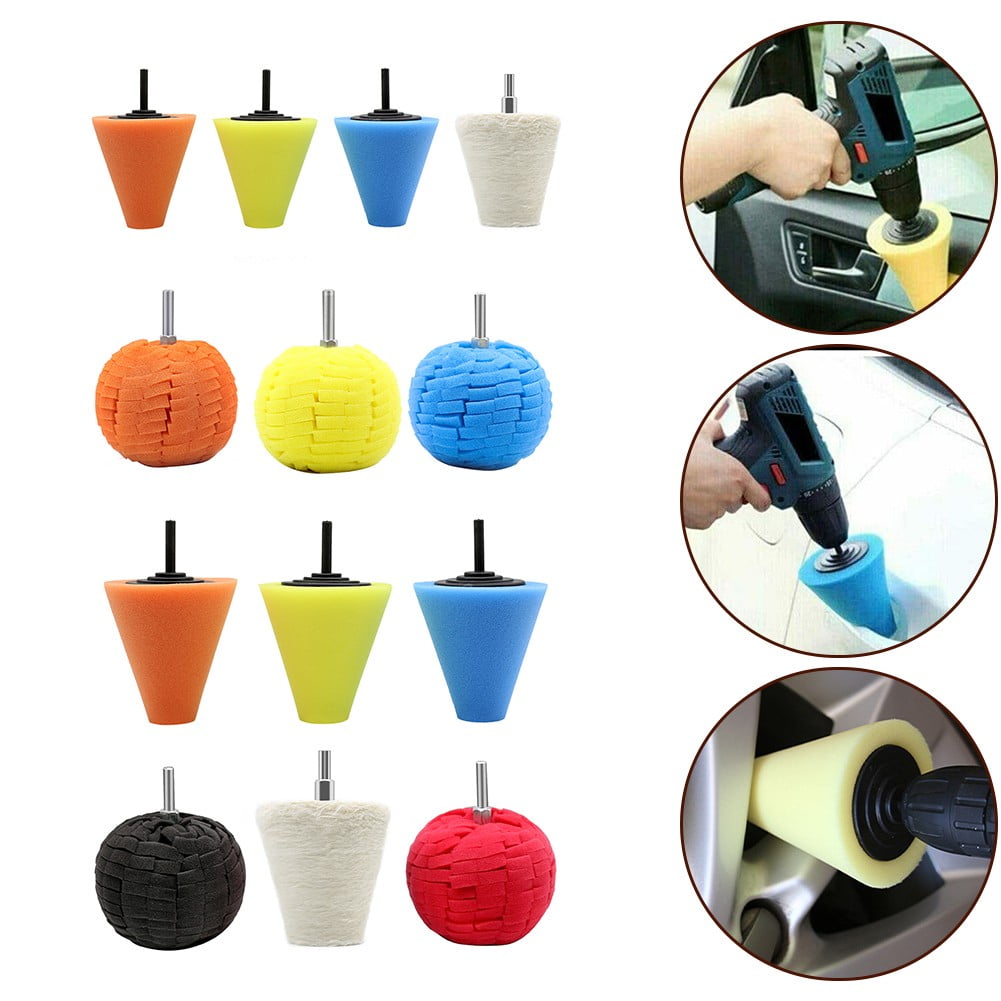 Buffing Waxing Polishing Sponge Pads Kit Set For Car Polisher Clean Drill 24pcs