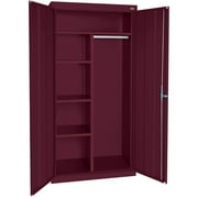 Elite Series Combination Cabinet with Adjustable Shelves, 36"W x 18"D x 78"H, Burgundy