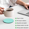 thumbnail image 4 of Turquoise Burlap Texture Coasters Set of 6, Farmhouse Vintage Aqua Absorbent Coasters for Drinks, Coaster for Bar Office Dining Coffee Table Accessories Decor, Non Slip Round Desk Coaster, 4 of 9