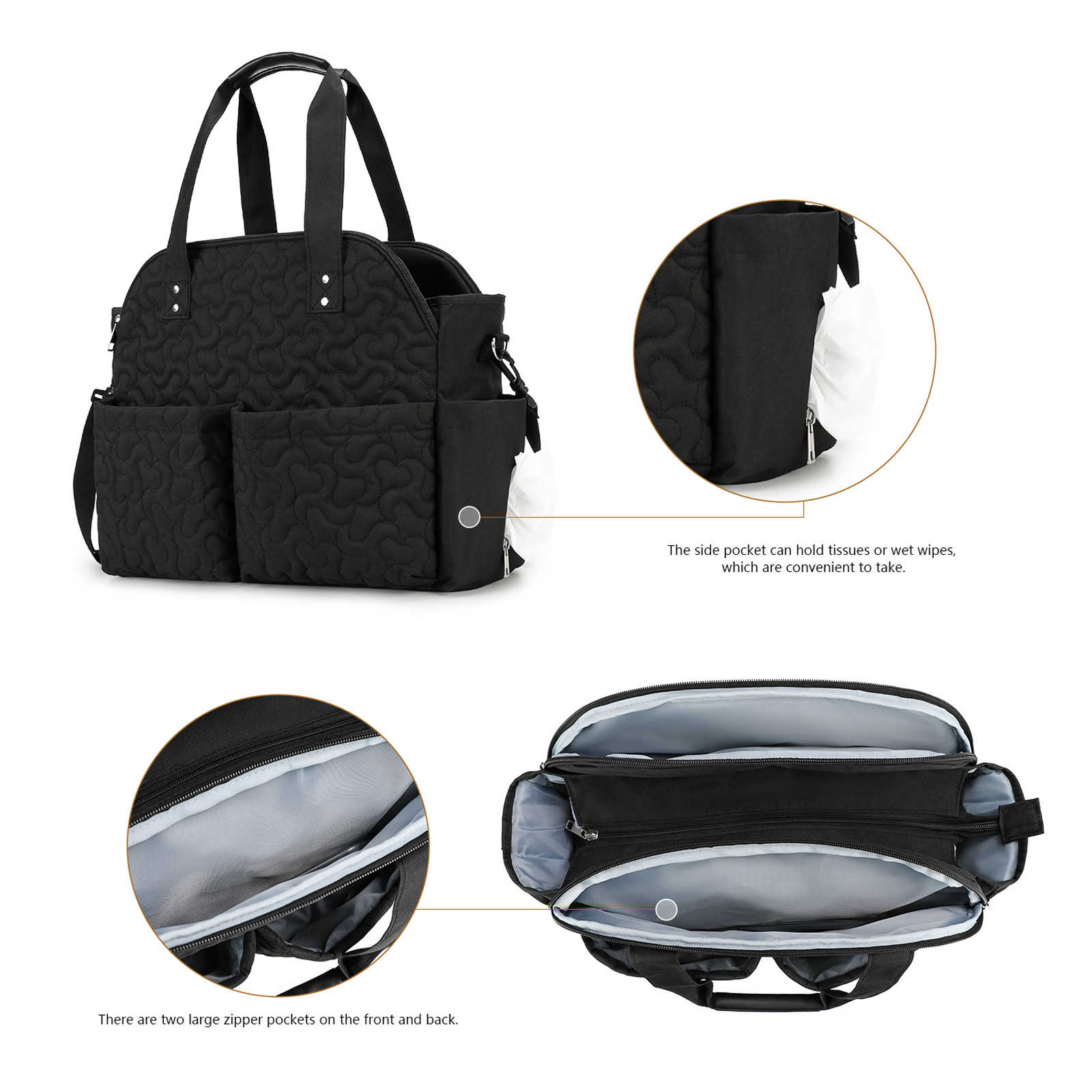 Essential Travel Gear for Parents High Capacity Water Resistant Diaper Storage Bag Comfortable Ergonomic Carrying Bag
